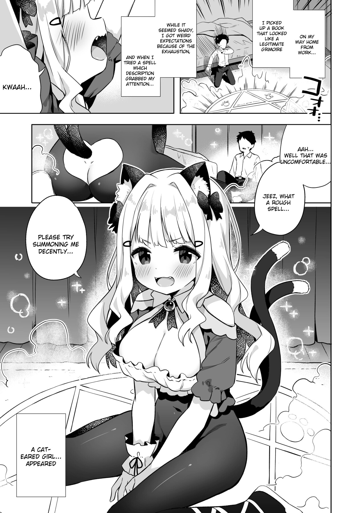 Hentai Manga Comic-A book about having sex with a tiny cat-eared girl using a magic book you picked up-Read-2